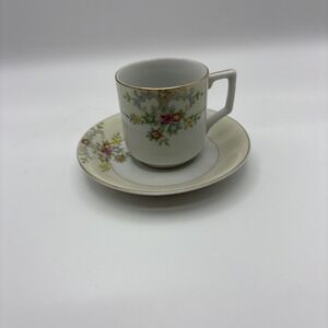 Vintage Tea Cup & Saucer, Floral Design, Made in Occupied Japan